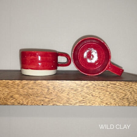 Red Espresso Cups $22.50 Each 2 in stock 4.5H by 7.2 W + Handle Pause… sip an espresso