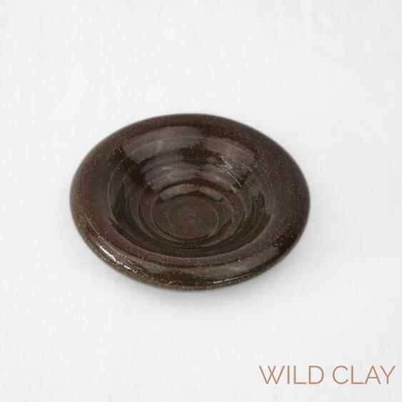 Trinket Bubble Bowl $45 | 12.5cm W | 1 available Thrown and crackle glaze dipped complimenting the bubble shape.