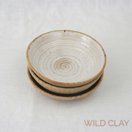 Small Speckle Bowls $26 | 11-13 cm w x 3-5cm h | 1 red/brown, 1 forest green, 1 clear, 2 white , 1 woodland, available